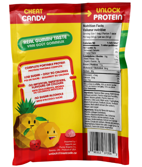 Treat Code Fruit Punch Protein Gummies 12x50g